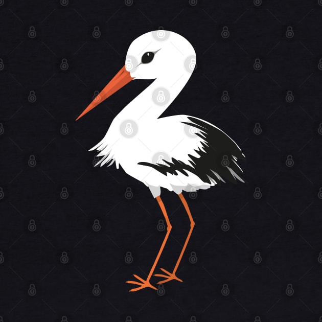 Cute stork vector by Bwiselizzy